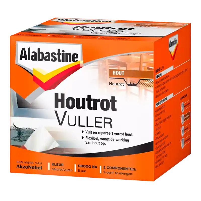 Alabastine Remplissage de bois pourri - Poudre - Naturel/Épicéa - 1kg