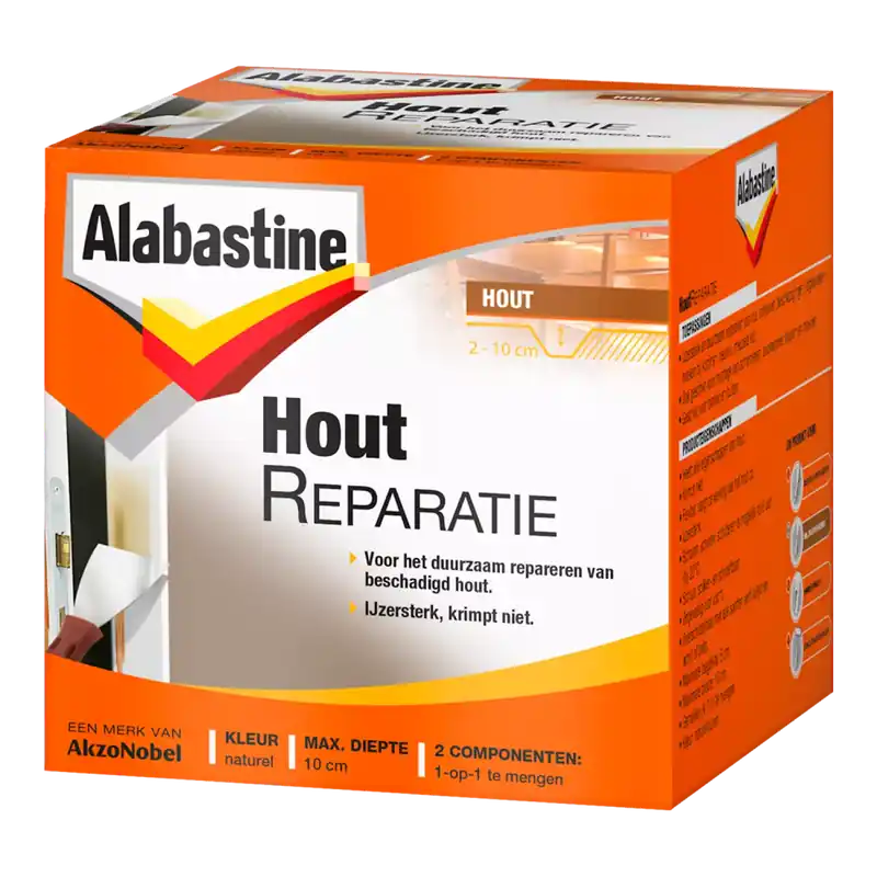Alabastine Kit de réparation du bois - Pâte - Naturel - 500gr