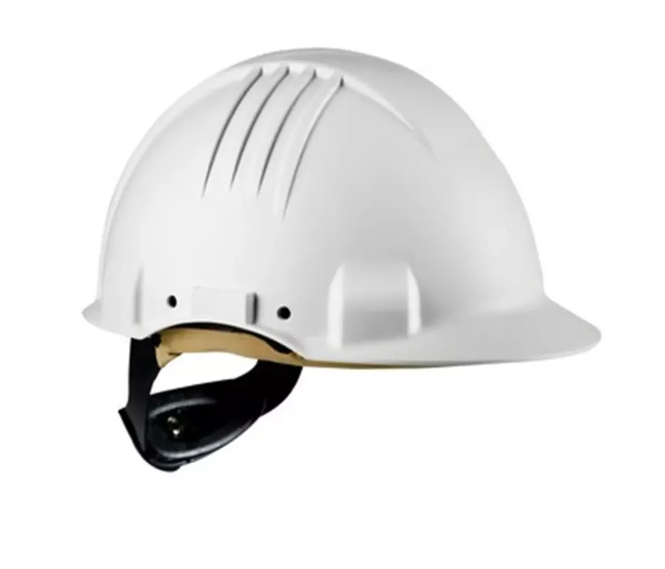3M Casque de sécurité G3501 blanc pour fortes températures - non ventilé - harnais à crémaillère et basane cuir