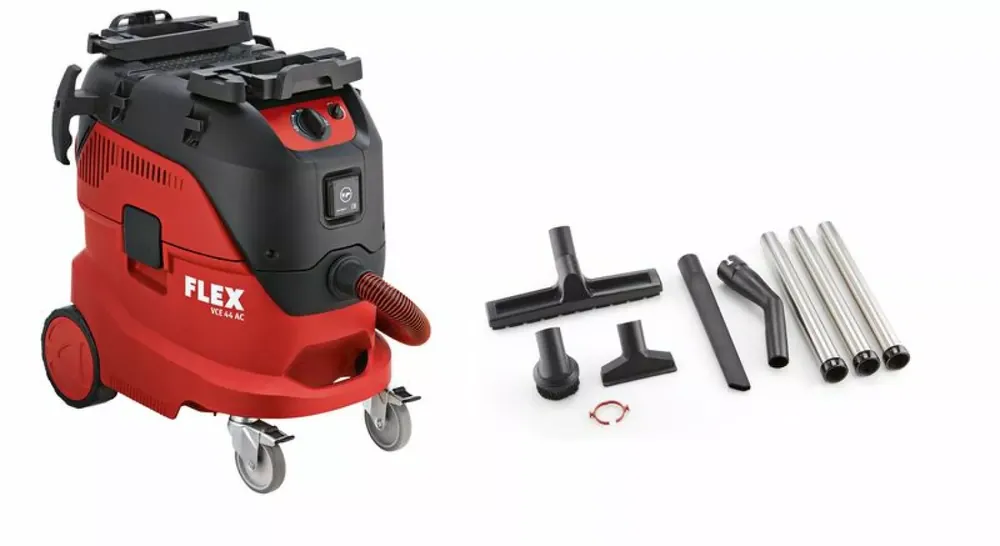 Flex VCE 44 L AC-Set Aspirateur de sécurité avec nettoyage automatique du filtre - 42 l - classe L - Avec kit de nettoyage