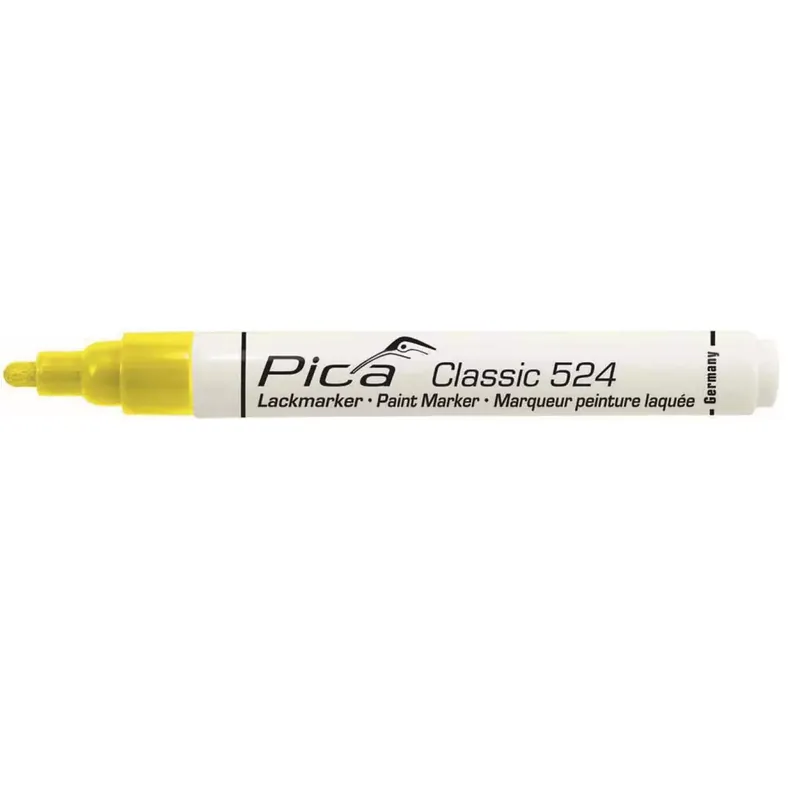Pica 524/44 Marqueur peinture - Rond - Jaune - 2-4mm