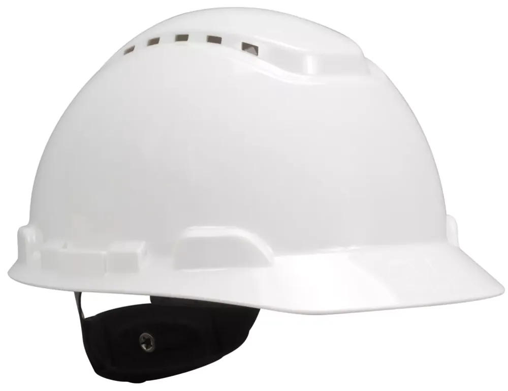 3M H700NVI Casque de sécurité - Ajustement à cliquet - Ventilé - Bandeau en plastique - Blanc