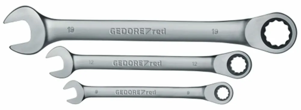 Gedore RED R07105005 Jeu de 5 clés à cliquet/clés à fourche - 8-19 mm