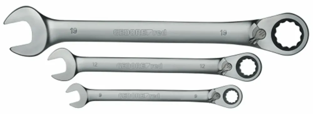 Gedore RED R07205005 Jeu de clés à cliquet annulaires/combinées - 8-19mm -5 pièces