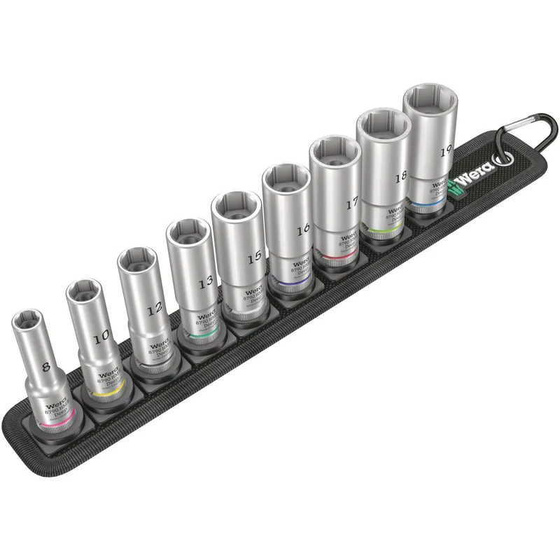Wera Belt B Deep 1 Jeu de douilles 3/8", 9 pièces