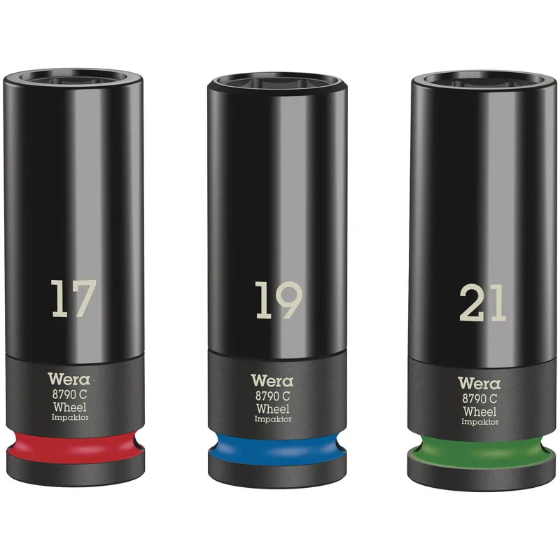 Wera Wheel Impaktor C Set 1 Jeu de douilles 1/2", 3 pièces