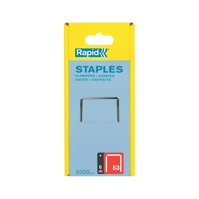 Rapid Agrafes sans filetage - 53/6 mm - galvanisées - 5000 pièces