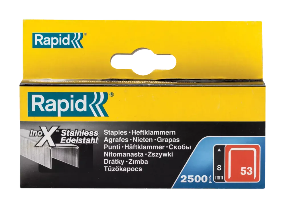 Rapid 311159 Agrafes acier inoxydable en fil fin n° 53