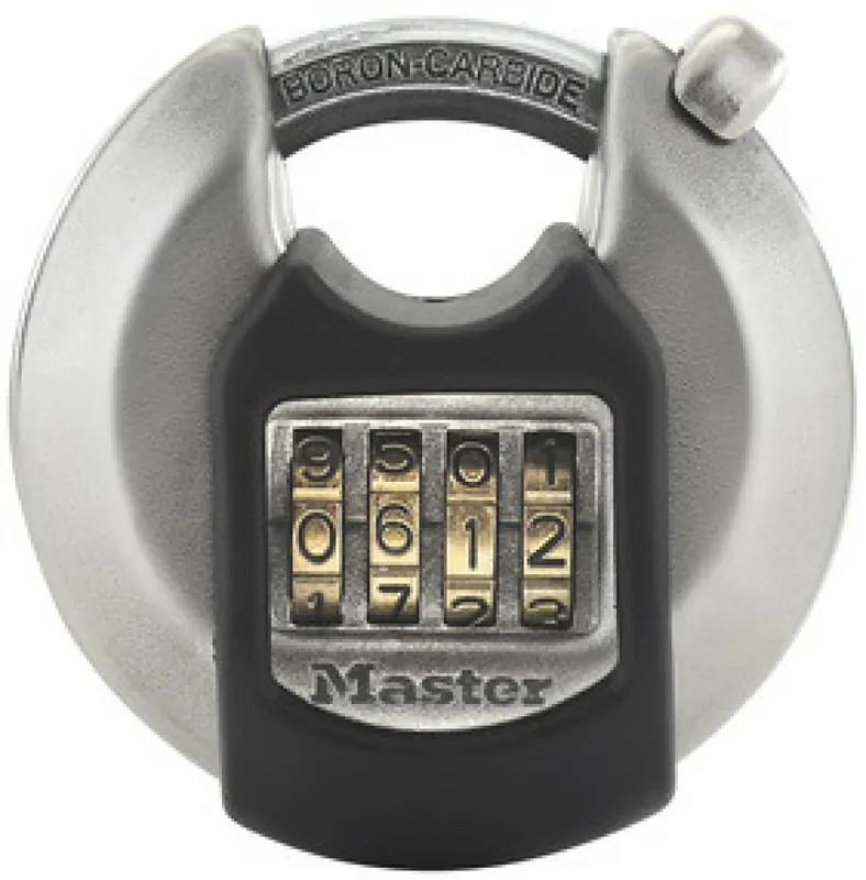 Master Lock M40EURDNUM - Cadenas Rond - Combinaison - Acier Inoxydable - Extérieur