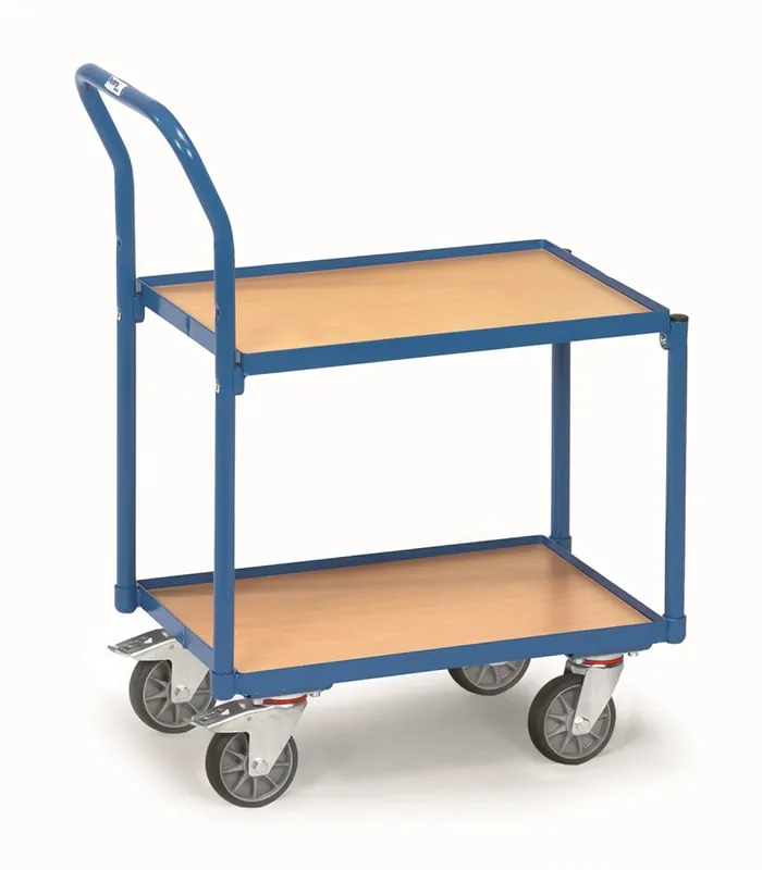 Fetra 135400 - Rouleur à 2 plateux - 2 étages avec rebord, plateau de charge 605 x 405 mm