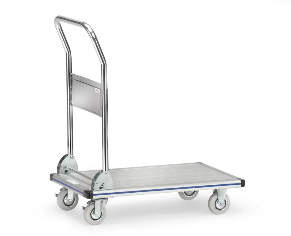 Fetra 3120 Chariot à plate-forme - Aluminium - Repliable - Plate-forme 740 x 480 mm