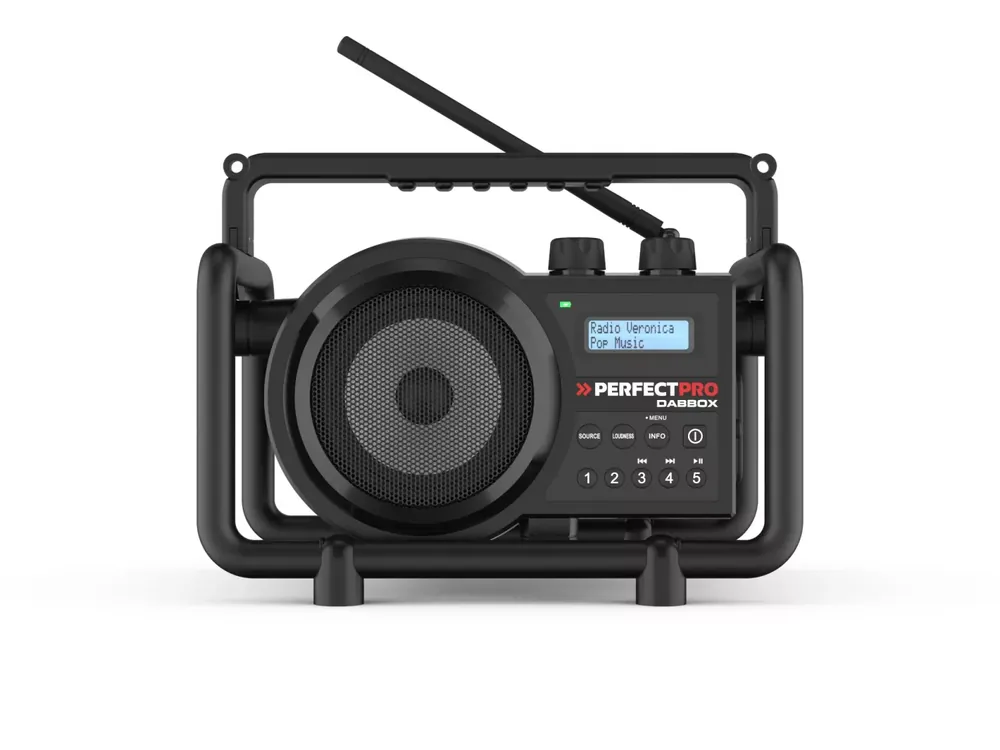PerfectPro DBX3 DABBOX - Radio de chantier FM RDS - DAB+ - Bluetooth - AUX-in - sur secteur & batterie