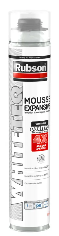 Rubson 1896446 PRO WhiteTEQ Mousse d‘isolation -750 ml