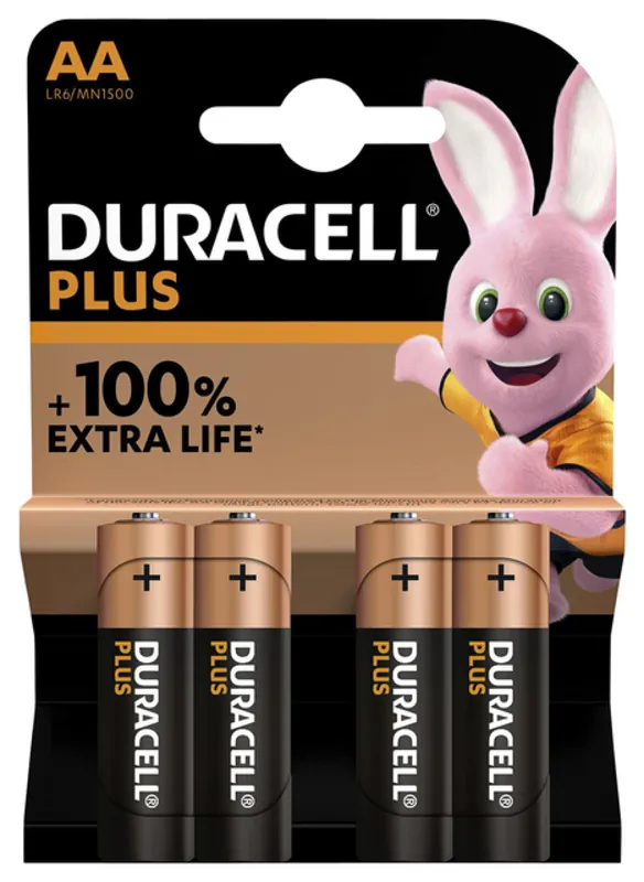 Duracell D140851 Piles alcalines AA Plus - 4 pièces