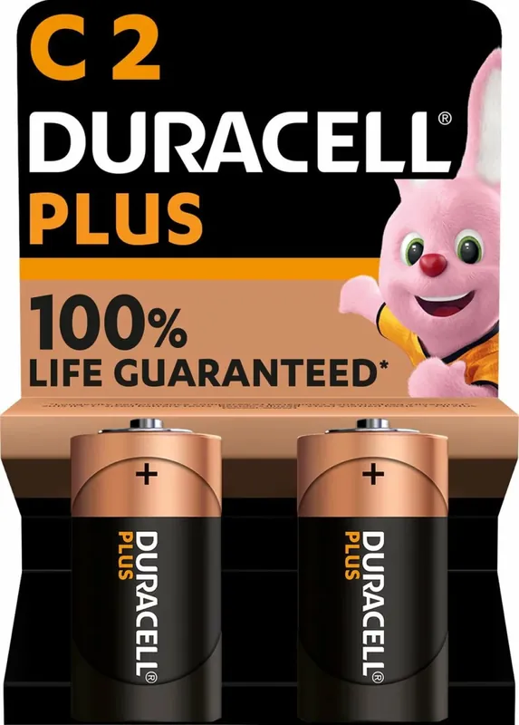 Duracell D141827 Piles alcalines C Plus - 2 pièces