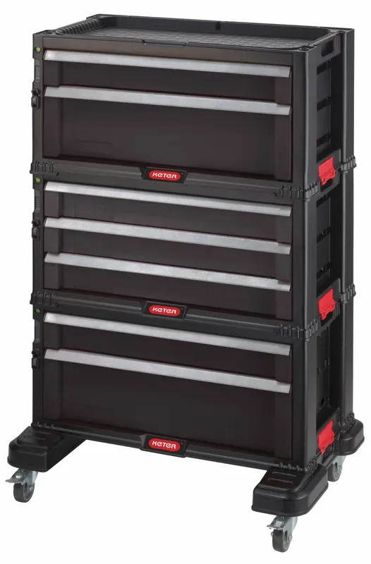 Keter 238557 - Chariot à outils - 7 tiroirs - noir