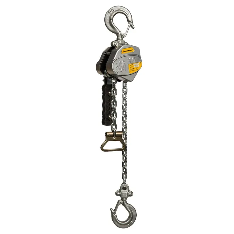 Delta Palan à cliquet en aluminium - 0,5 tonne - hauteur de levage 1,5 mètre