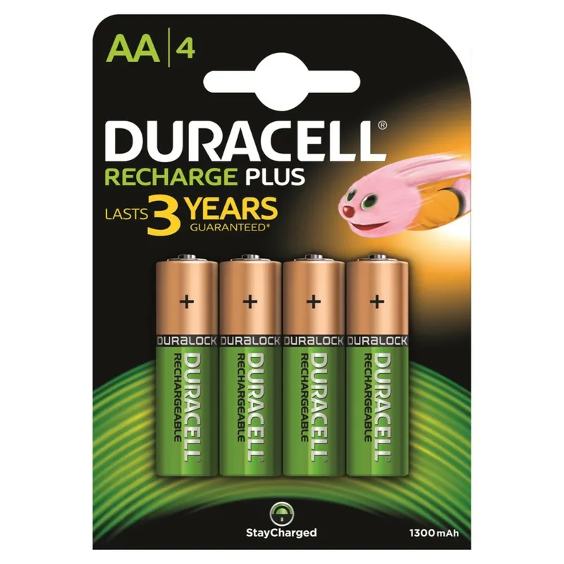 Duracell D039247 Pile rechargeable AA - 1300 mAh NiMH - 4 pièces