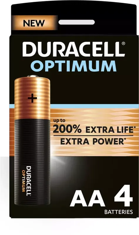 Duracell D137486 Pile alcaline Optimum AA - 4 pièces
