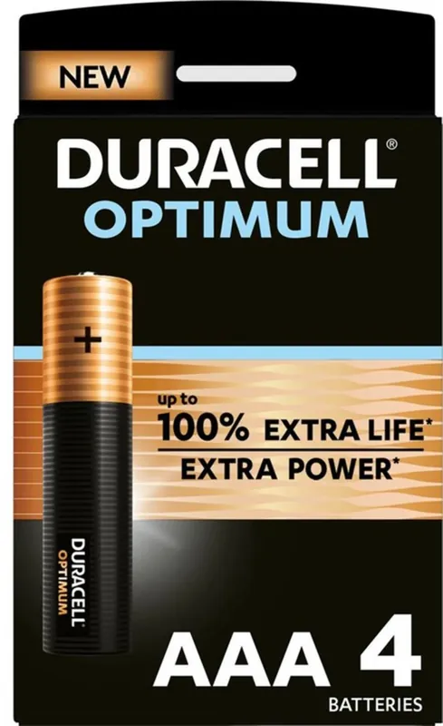 Duracell D137516 Pile alcaline Optimum AAA - 4 pièces
