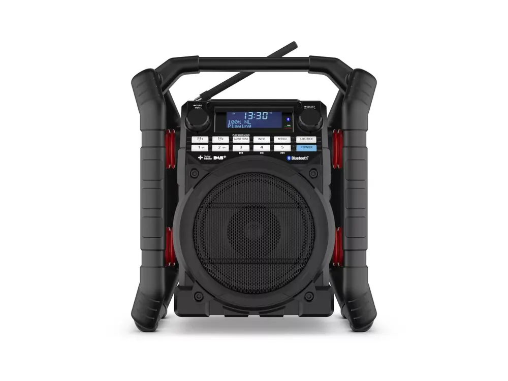 PerfectPro TP3 Radio de chantier - FM RDS / DAB+ - Entrée AUX - Bluetooth - Fonctionne sur secteur et sur batterie