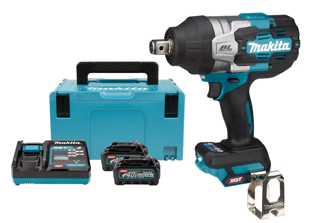 Makita TW001GD201 - XGT Boulonneuse à chocs sans-fil 40V max Li-ion - 2 batteries 2,5 Ah - Makpac - Brushless