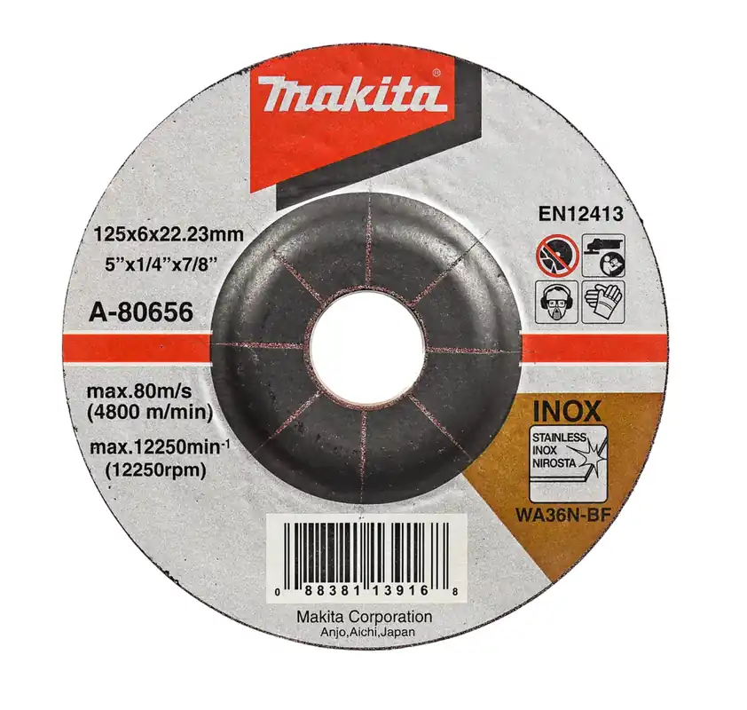 Disque à ébarber pour inox Makita A -80656 - 125 x 6 mm