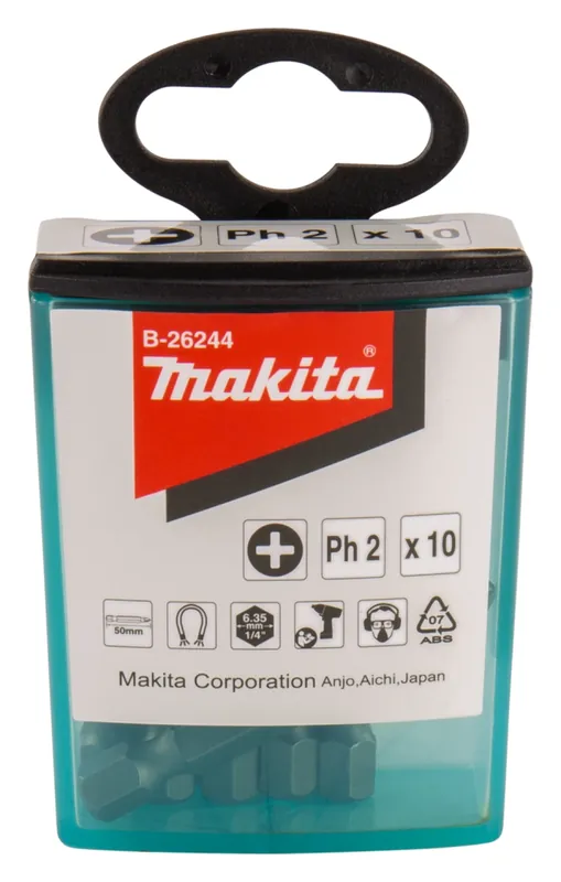 Makita B-26244 Embout de vis Ph2 x 50 mm 10 pièces