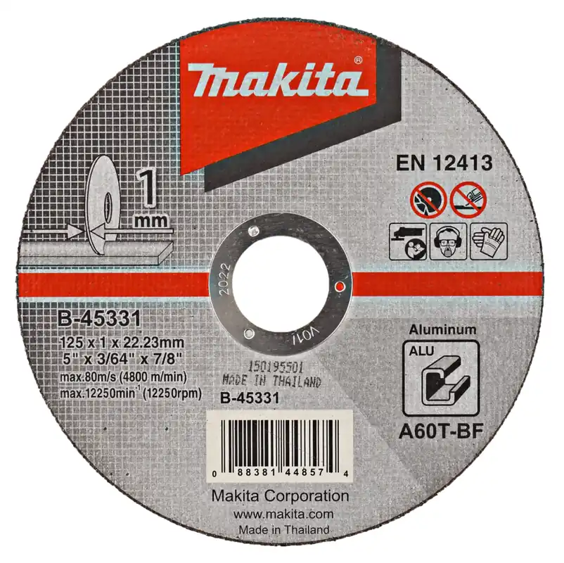 Disque à tronçonner Makita B -45331 - 125 x 22,23 x 1 mm