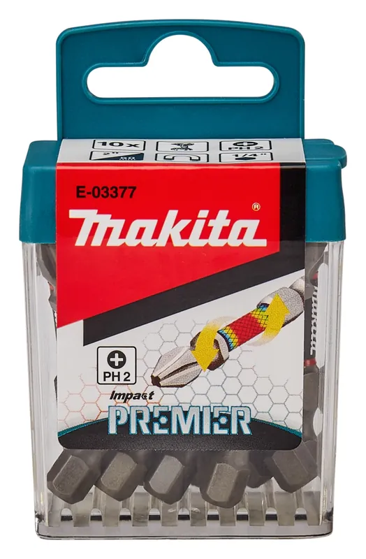 Makita E -03377 Embout de vis - Ph2 x 50 mm (10 pcs)