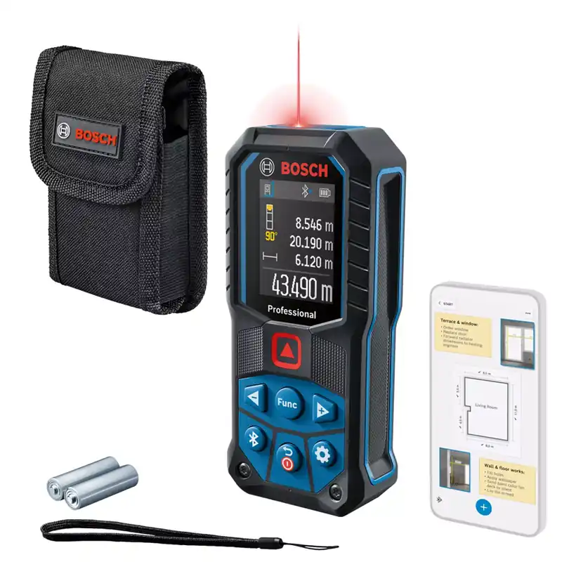 Bosch 0601072T00 - Télémètre laser GLM 50-27 C, 2x piles 1,5 V