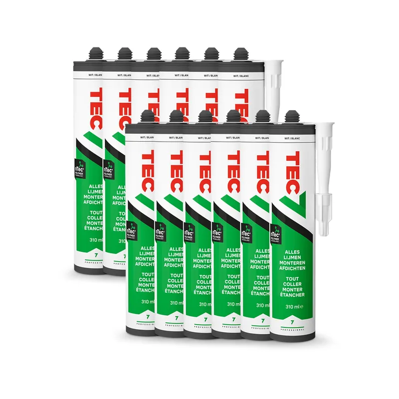 TEC7 - Mastic colle - blanc - Tube - 310ml (12pcs)