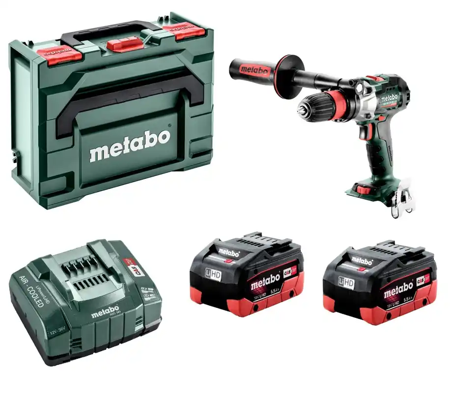 Metabo GB 18 LTX BL Q I 18V LI -ION Batterie Drill / Vis Machine Set (2 x 5,5 Ah) en Systainer - Koolbrushless - 602362660