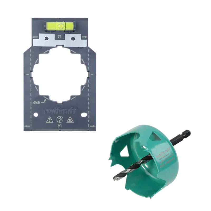 Wolfcraft 5902000 Kit de projet 2 pièces pour boîtes de passage - 76 mm