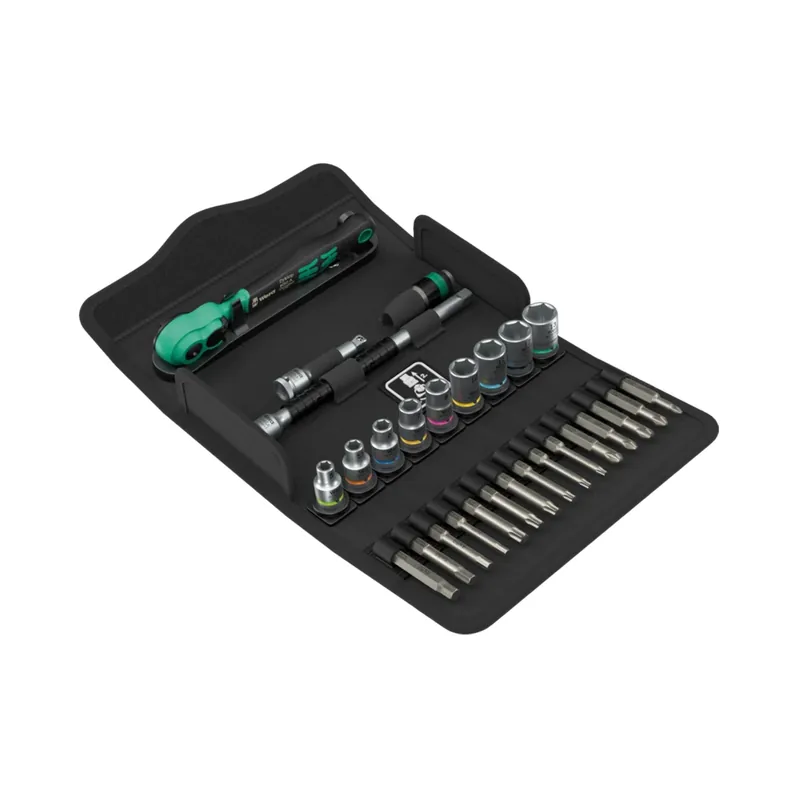 Wera 05005541001 Jeu de 28 pièces 8100 SA 14 Zyklop Comfort avec cliquet et douilles dans un étui - 1/4"