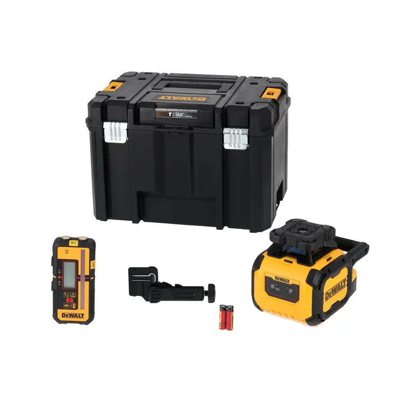 DeWALT DCLE05211R-XJ Kit laser rotatif avec récepteur dans un coffret - vert - 30 m - IP66