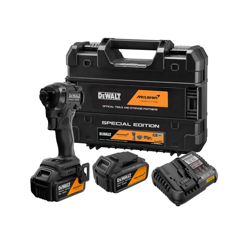 DeWALT X MCLAREN DCF86MP2T-QW Kit de visseuse à percussion sans fil 18 V XR (2 batteries 5,0 Ah + chargeur)