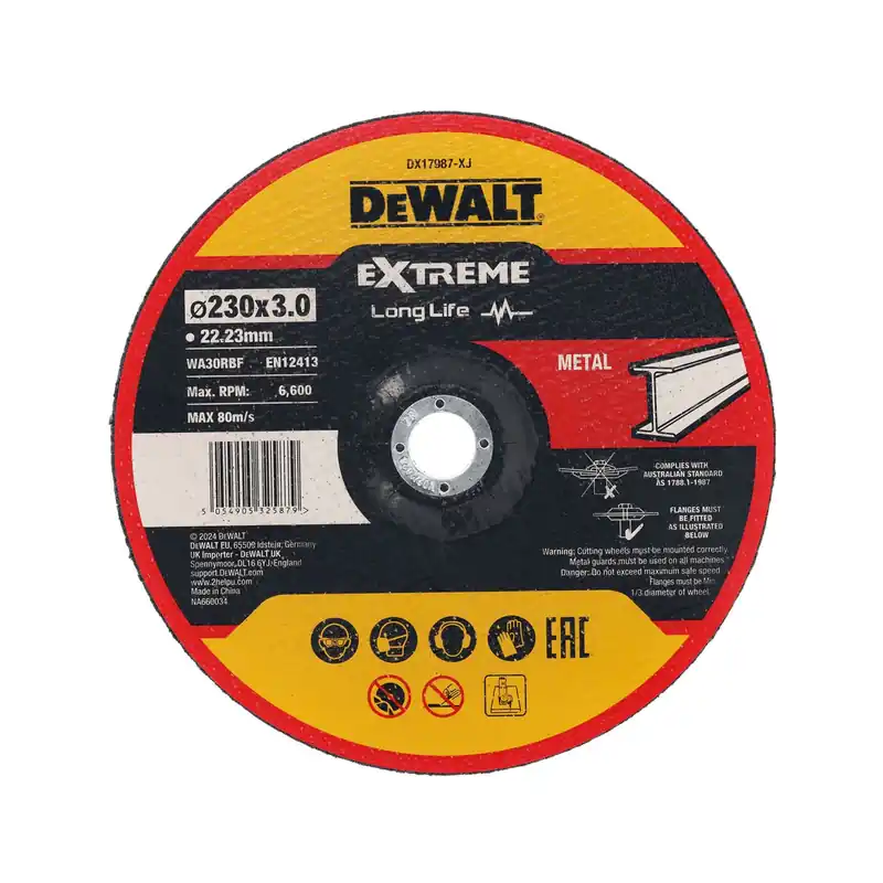 DeWALT DX17987-XJ Disque à tronçonner Extreme pour métal 230 - 2,8 mm