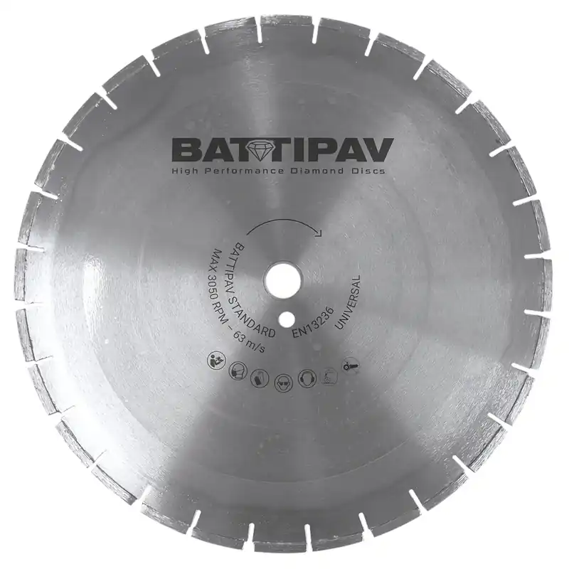 Battipav 13.701.43 Disque diamanté standard Multi-cut pour sciage à l‘eau - 400 x 25,4 - Pierre de dureté moyenne à dure