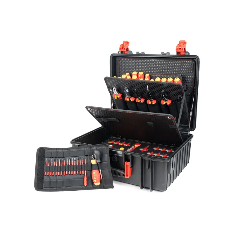 Wiha 47249 XL Mechatronic Kit d‘outils dans un coffret - 81 pièces - pour électriciens