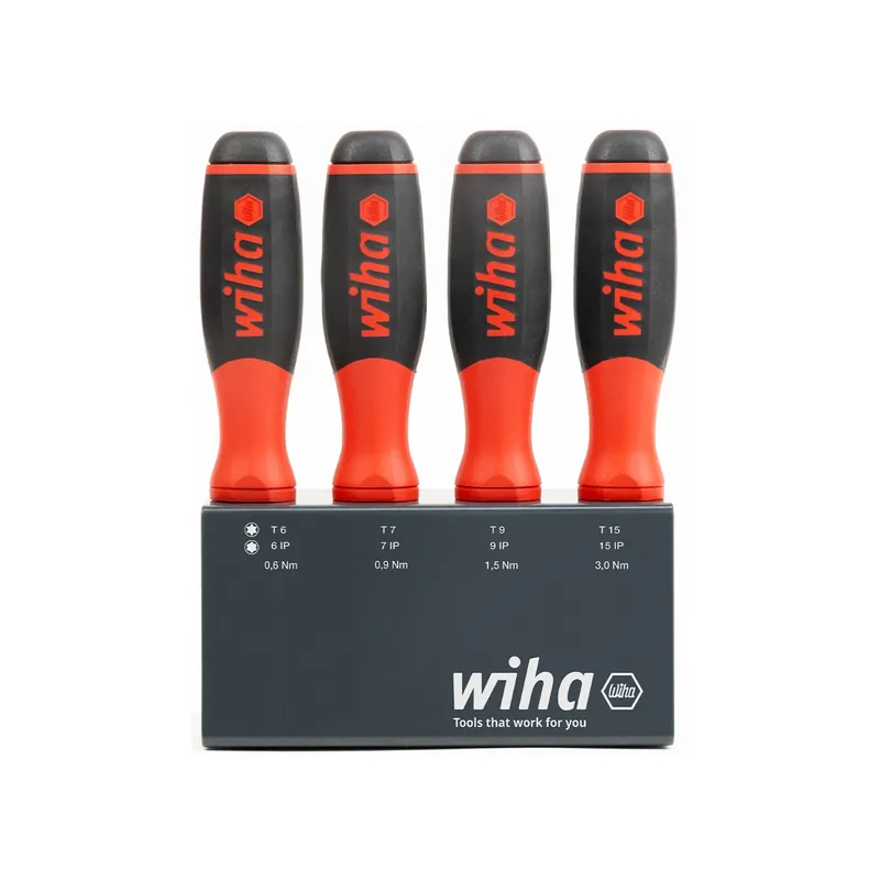 Wiha 47196 Kit de tournevis dynamométriques 13 pièces easyTorque 2 dans un support d‘établi - TX/TX PLUS