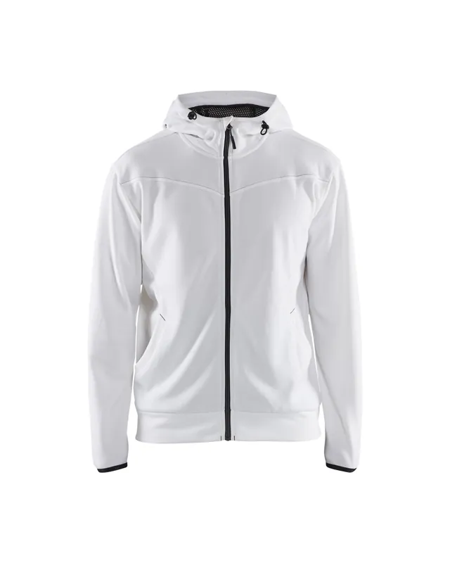Blåkläder 3363 Sweat à capuche avec fermeture éclair - blanc/gris foncé - XXXL