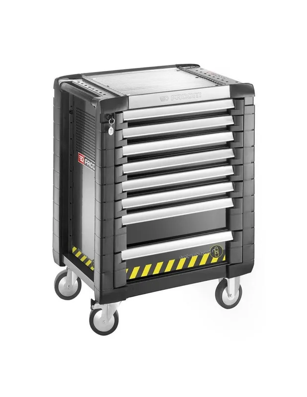 Servante JET+ 8 tiroirs - 3 modules par tiroir - gamme sécurité - JET.8GM3S - Facom