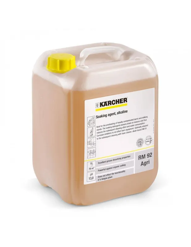 Agent de trempage alcalin RM 92 AGRI 10 litres - 62956560 - Karcher