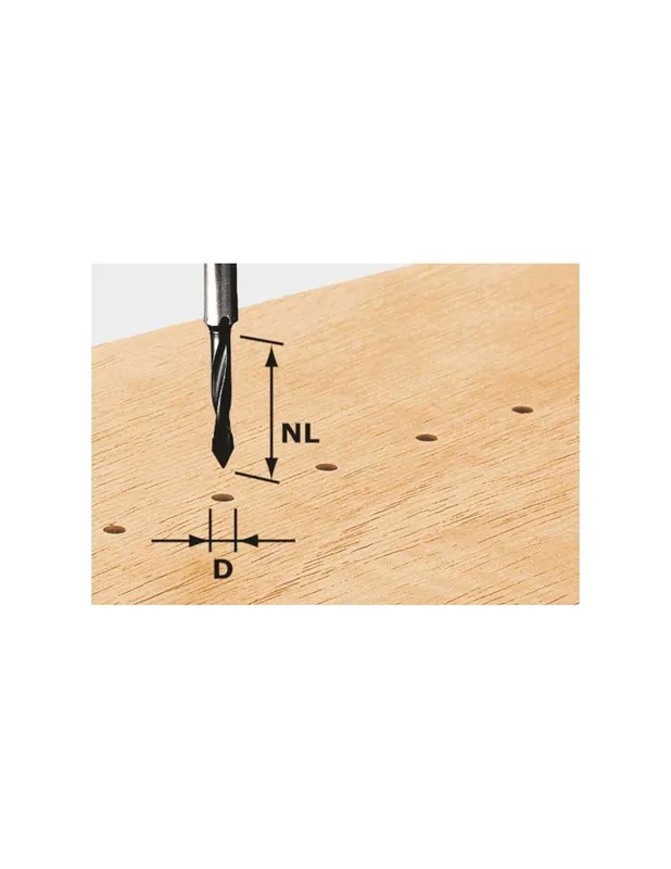 Foret de perçage HW avec queue de 8mm HW S8 D5/30 - Festool