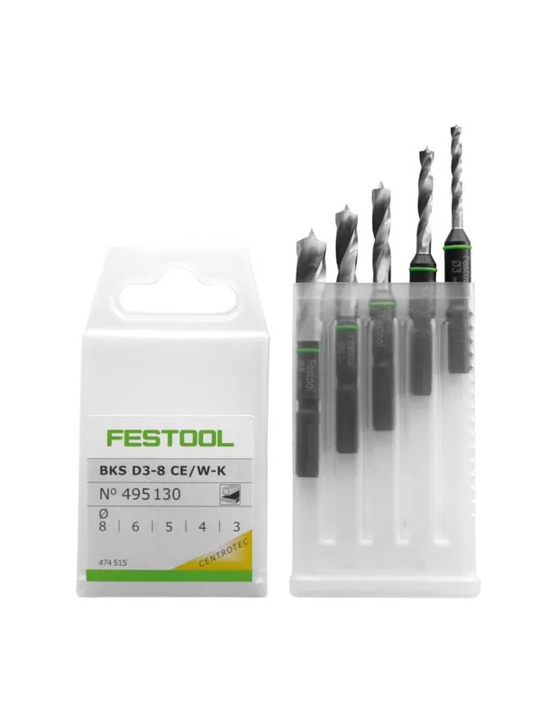 Coffret de forets hélicoïdaux BKS D 3-8 CE/W-K - Festool