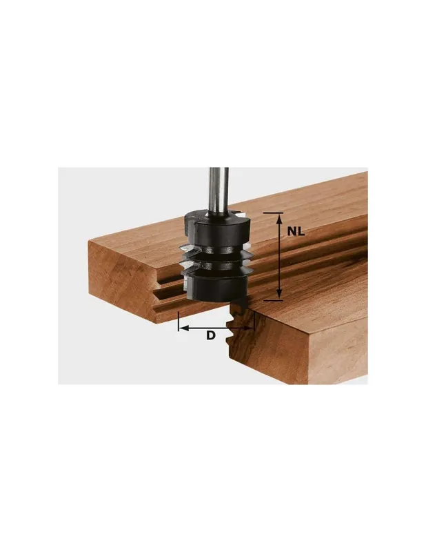Fraise à abouter HW avec queue de 8mm HW S8 D34/NL32 - Festool