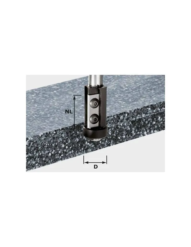 Fraise à affleurer avec plaquettes de rechange HW queue de 12mm HW S12 D21/30WM - Festool