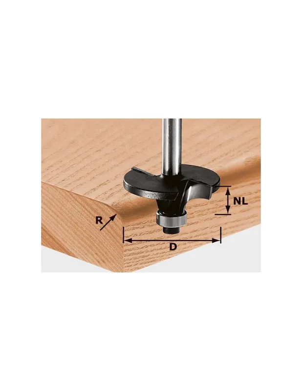 Fraise à profiler les rayons HW avec queue de 8mm HW S8 D42/R6 - Festool