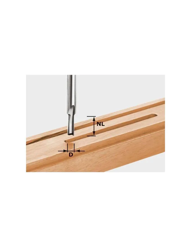 Fraise à rainurer avec queue de 8mm HW S8 D8/20 - Festool